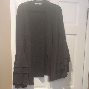 Uncle Frank Women's Elegant Dark Gray Cardigan